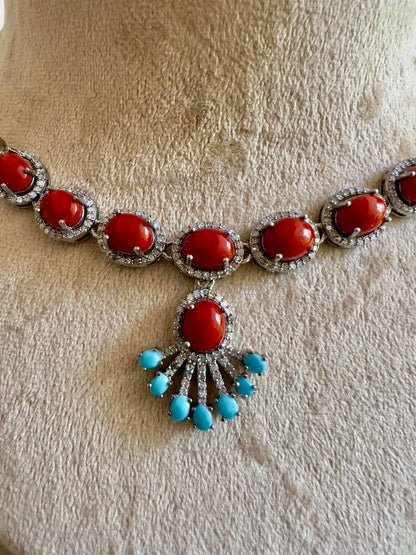 CORAL AND TURQUOISE SET