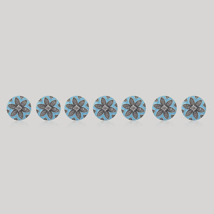 BHOLA BUTTONS (TURQUOISE)