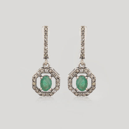 MINI EMERALD EARRINGS