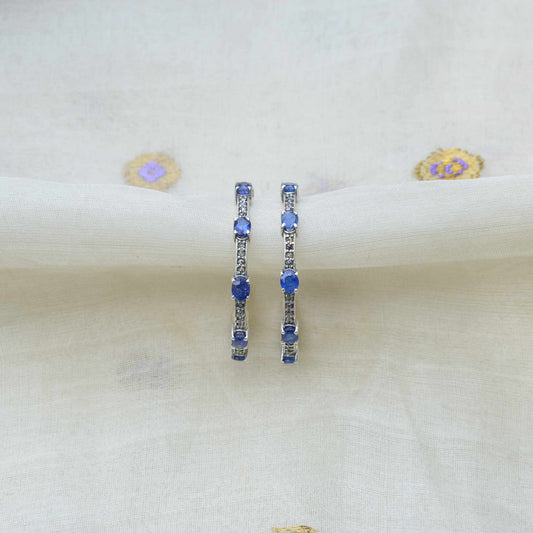 DELILAH BLUE SAPPHIRE HOOPS