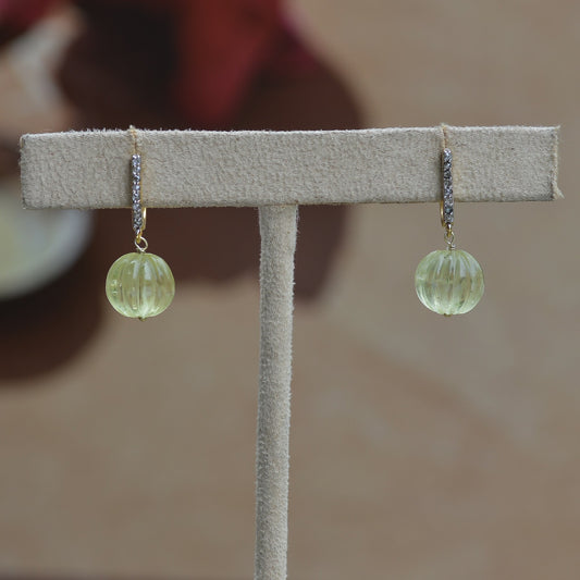 LEMON QUARTZ EARRINGS