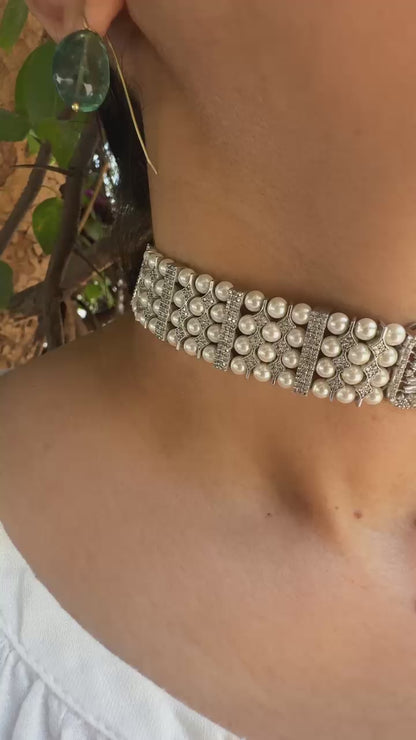 ROSETTE CHOKER-BRACELET
