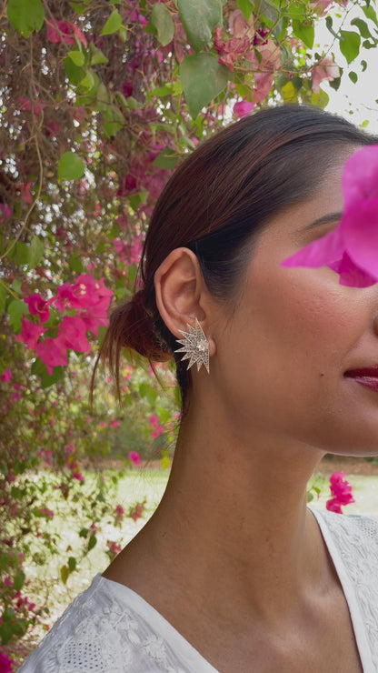 HALF SUNBURST EARRINGS